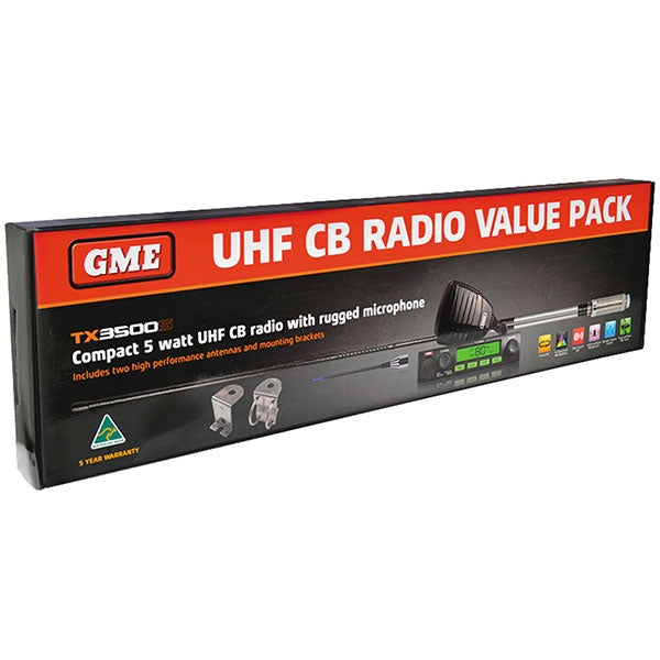 GME 5 Watt Compact UHF Radio with ScanSuite - Value Pack TX3500SVP
