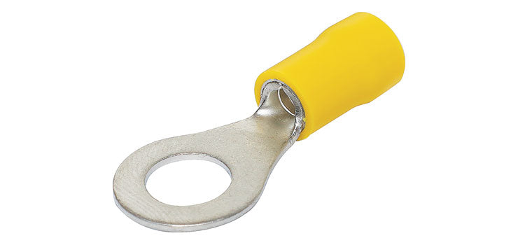 Yellow 8mm Ring Crimp Pk 100