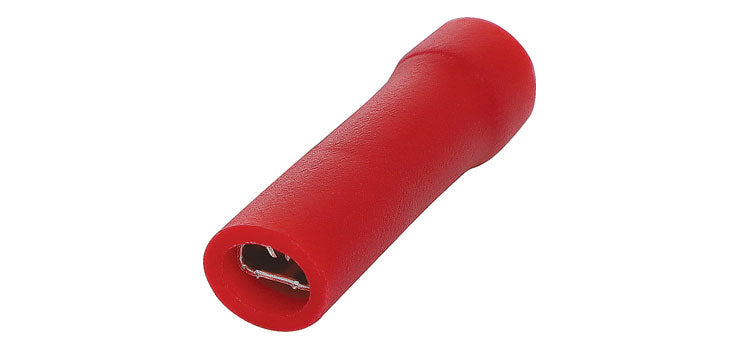 Red 4.8mm Female Spade Crimp Pk 10