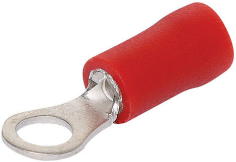 Red 4mm Ring Crimp Pk 10