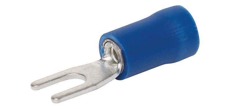 Blue 5mm Fork Crimp Pk 10