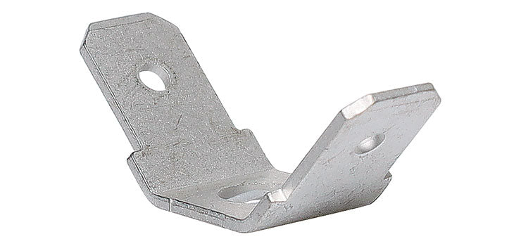 6.3mm 2 Way Male Chassis Mount Spade Pk 10