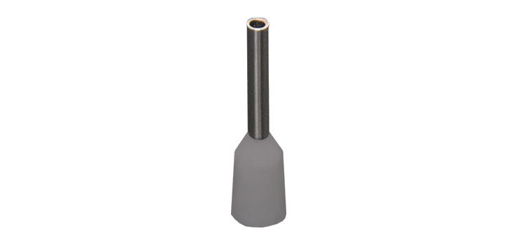 Grey 2.5mm Ferrule Terminals Pk 10