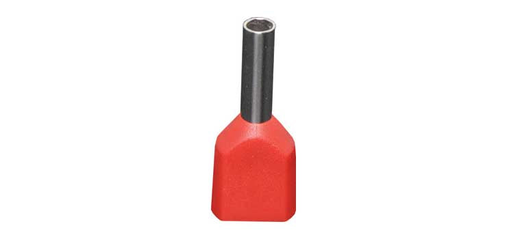 Red 2x1mm Ferrule Terminals Pk 10