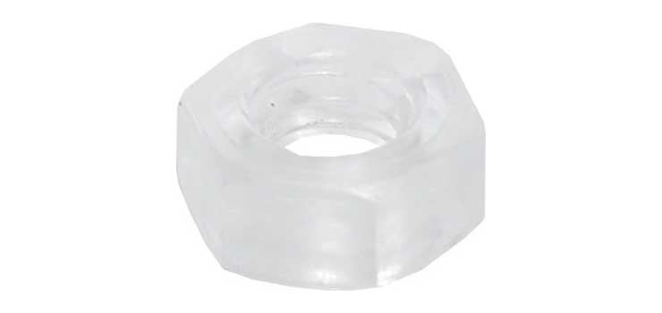 M4 Nut Polycarbonate Pk 100