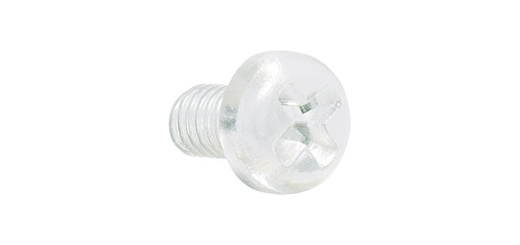 M4 x 6mm Pan Pozi Polycarbonate Bolt Pk 100