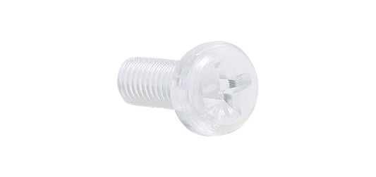 M4 x 10mm Pan Pozi Polycarbonate Bolt Pk 100
