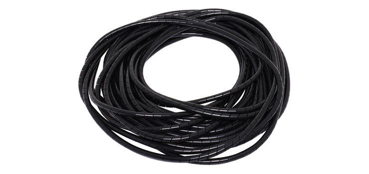 Black 6mm Cable Spiral Binding 10M