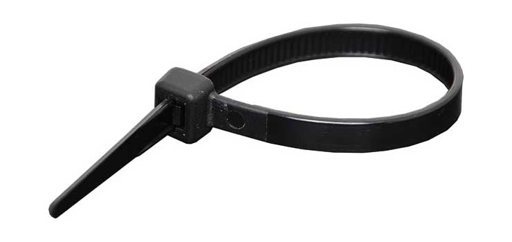 400mm x 9mm UV Resistant Nylon Cable Ties Black Pk 100