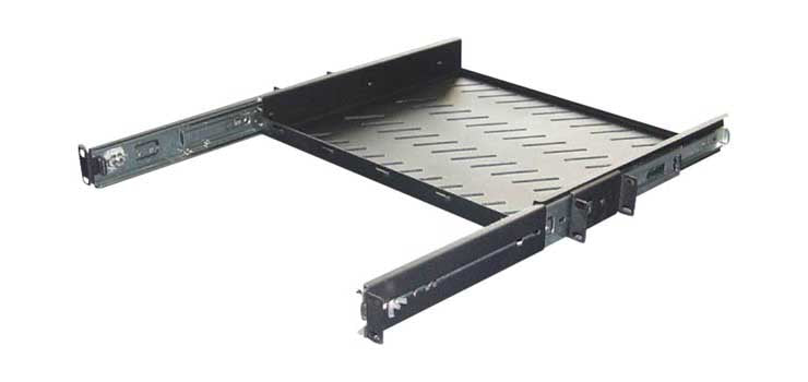 1U 350mm Deep Sliding 19" Rack Shelf