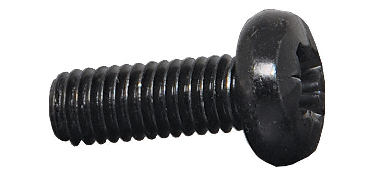 M6 Black Pan Pozi Rack Bolt Pk 12