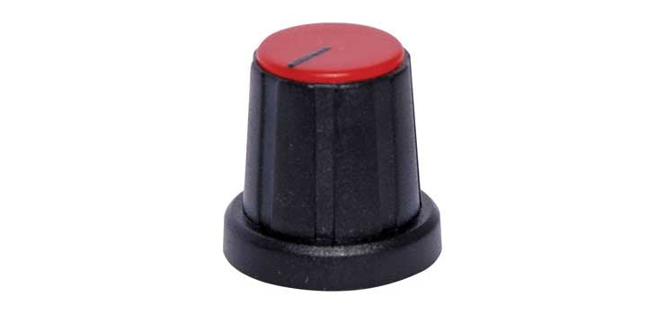 18mm Red Cap D Shaft Plastic Knob