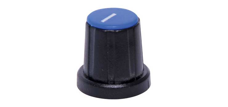 18mm Blue Cap D Shaft Plastic Knob