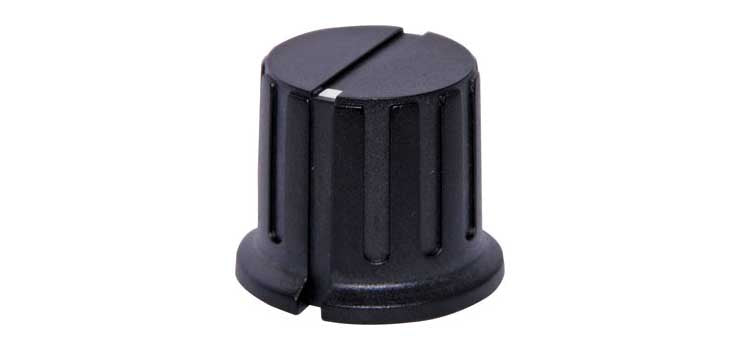 Knob Grub Screw PVC 24mm Black 1/4" Shaft