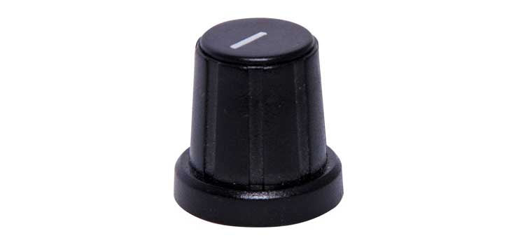 18mm Black 18T Spline Plastic Knob