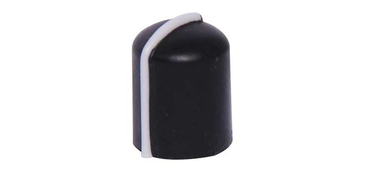 11mm Black 18T Spline Plastic Knob