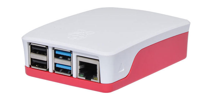 Red and White ABS Box to suit Raspberry Pi 4