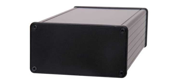 220x103x53mm Black  Aluminium Instrument Case