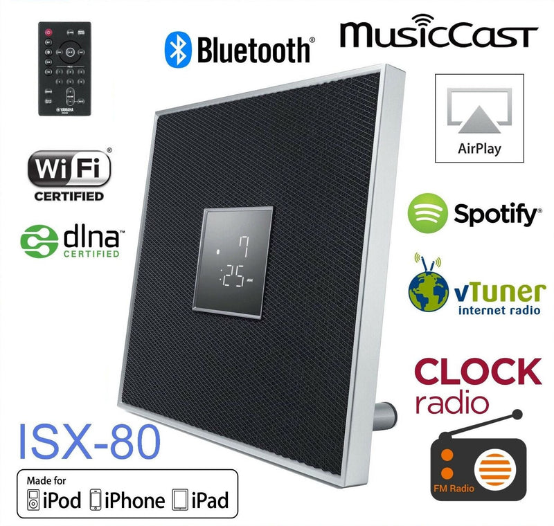 Yamaha MusicCast ISX80 Bluetooth AirPlay Spotify FM Tuner Alarm Clock DISPLAY ONLY ISX80BLK