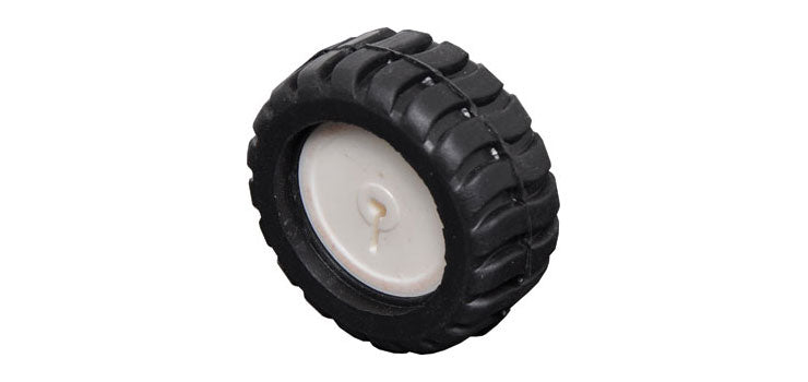 White Plastic Wheel Rubber Tyre For Micro N20 Motors