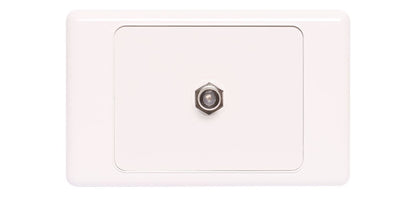 F Type Antenna/Aerial Single Outlet Wallplate