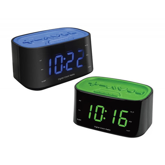 LENOXX Jumbo Display FM Clock Radio with USB CRU3128