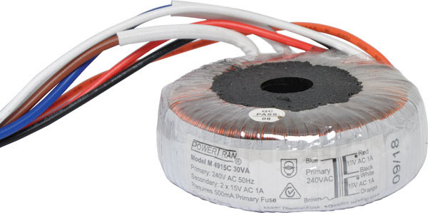 240/15+15 30VA Toroidal Transformer