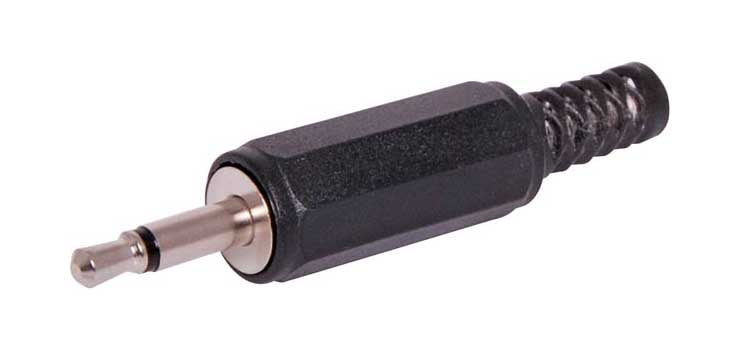 3.5mm Mono Black Jack Plug