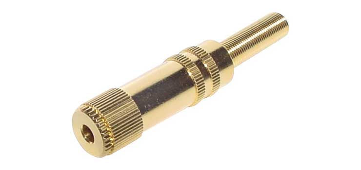 3.5mm Line Stereo Gold Metal Jack Socket