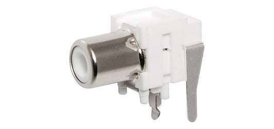 White PCB Mount Switched RCA Socket