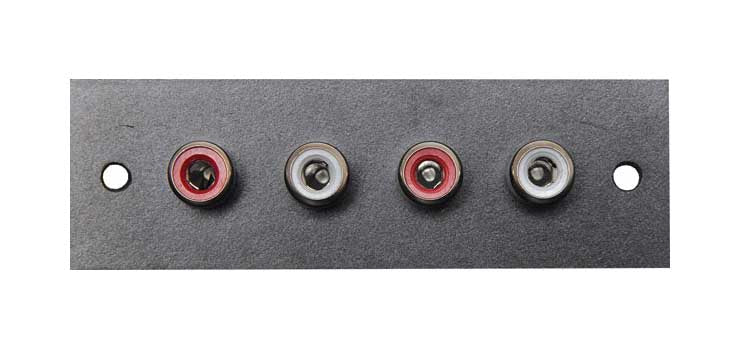 4 Way Insulated RCA Socket Panel Mount