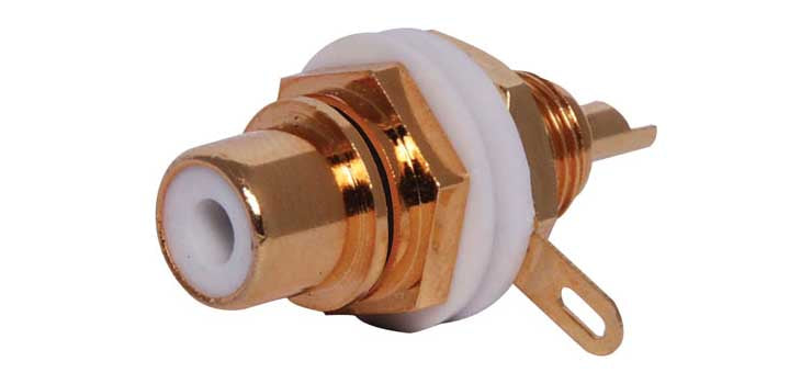 Black Chassis Insulated Gold Chassis RCA Socket