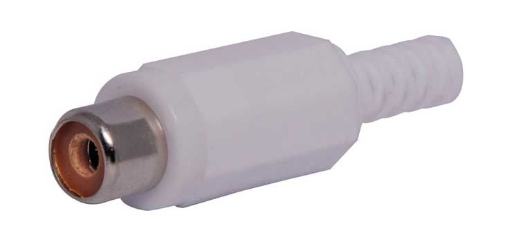 White RCA Plastic Line Socket