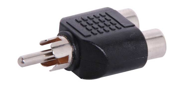 2 RCA Female to RCA Male Adapter