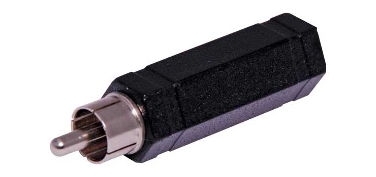 RCA Male to 6.35mm Stereo Socket Adapter