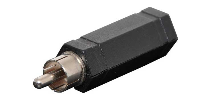 RCA Male to 6.35mm Mono Socket Adapter