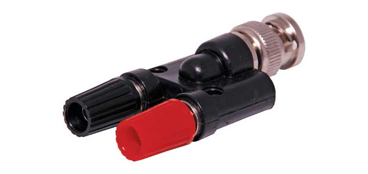 Dual Binding Post to BNC Male Adapter