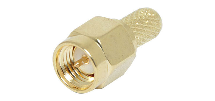 Crimp On RG58U Gold Plated Male Plug SMA