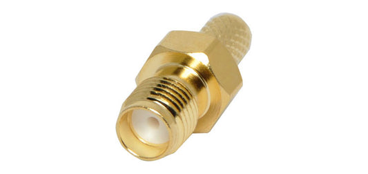 Crimp On RG58U Gold Plated Female Socket SMA