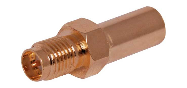 Crimp On RG58U Gold Plated Male Plug Reverse SMA