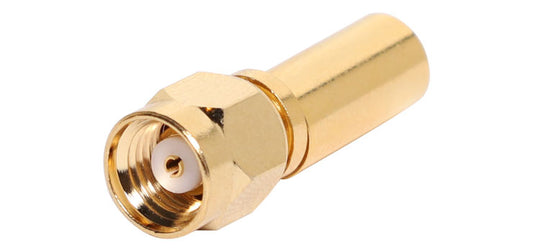 Crimp On RG58U Gold Plated Female Socket Reverse SMA