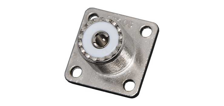 Chassis Mount Female Socket (4 Hole) SO239