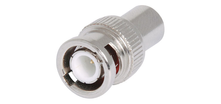 Crimp On RG6 Line Plug Male BNC