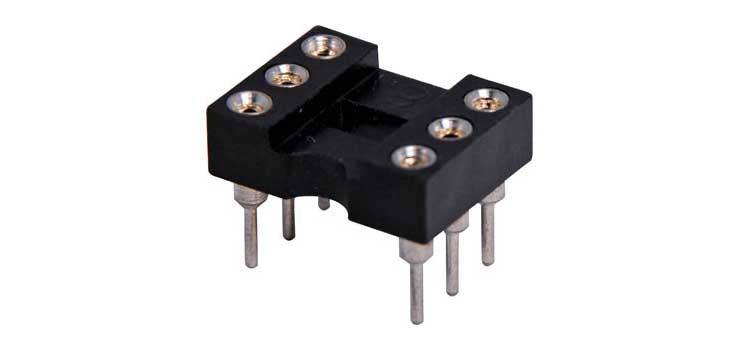 6 Pin (0.3") DIL Machined Pin IC Socket