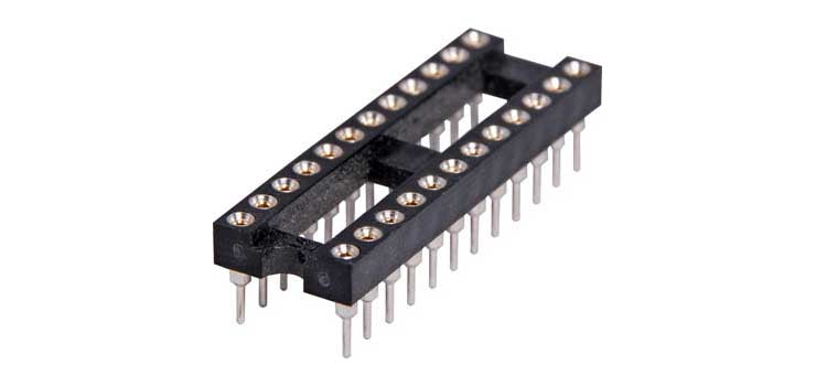 24 Pin (0.3") DIL Machined Pin IC Socket