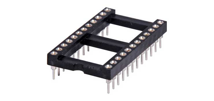 24 Pin (0.6") DIL Machined Pin IC Socket