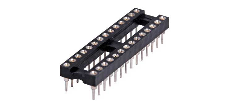 28 Pin (0.3") DIL Machined Pin IC Socket