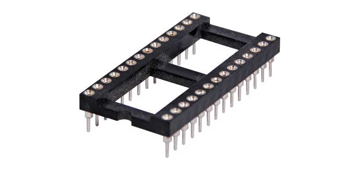 28 Pin (0.6") DIL Machined Pin IC Socket