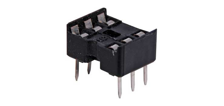 6 Pin (0.3") DIL Tinned IC Socket