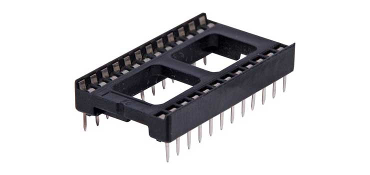 24 Pin (0.6") DIL Tinned IC Socket